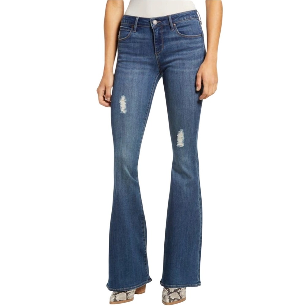 Articles of Society Faith Distressed Flare Jeans High Rise Blue P80242-95 Sz 29
